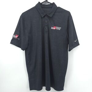 Nike Mens Polo Toyota Gazoo Racing Medium Gray Dri-FIT Motorsport Golf Shirt